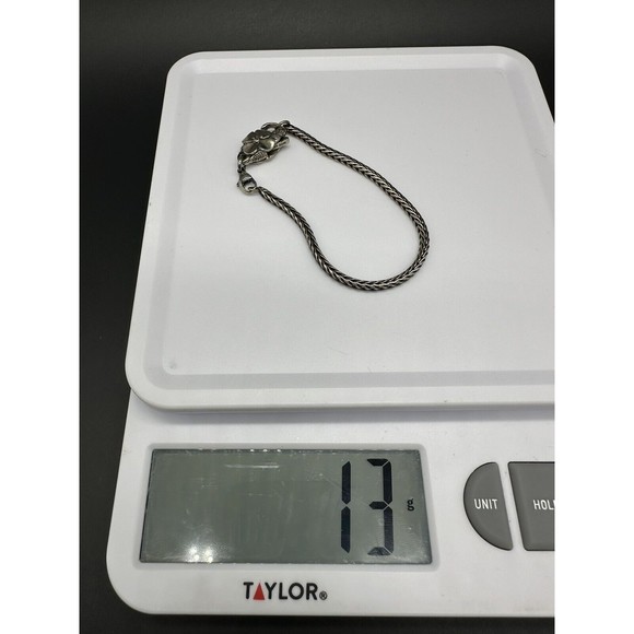 Trollbeads Sterling Silver 925 Foxtail Chain Bracelet 7” - Picture 8 of 8